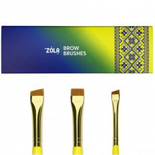Набор кистей для окрашивания бровей BROW BRUSHES UKRAINIAN EDITION профессиональный ZOLA