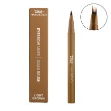 ZOLA x Makarevich Лайнер для бровей с квадро-кистью Light Brown