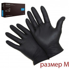 Упаковка перчаток Nitrylex Mercator M (черные 50 пар)