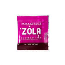 5 ml Краска для бровей с коллагеном в саше с окислителем 04 Dark brown ZOLA