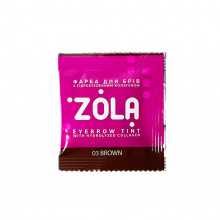 5 ml Краска для бровей с коллагеном в саше с окислителем 03 Brown ZOLA