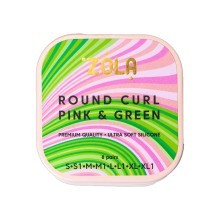 ZOLA Валики для ламинирования Round Curl Pink & Green (S, S1, M, M1, L, L1, XL, XL1)